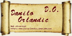 Danilo Orlandić vizit kartica